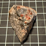 Spessartine garnet in galena from Broken Hill, NSW, view 1 of 3